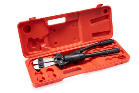 Hydraulische containerzegel schaar koffer open